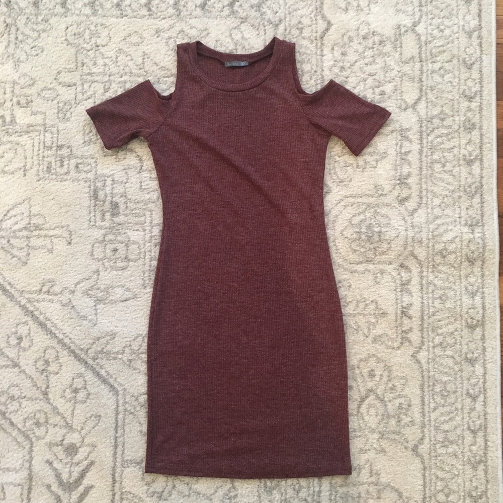 Shoulder Cut out Sweater Dress